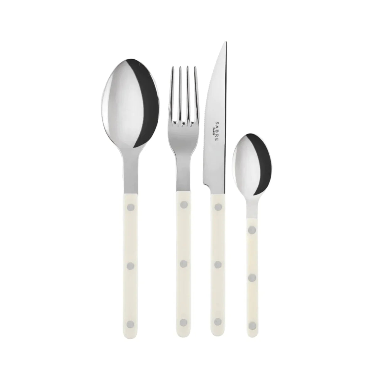 Bistro Ivory 4-Piece Cutlery Set White – ceremonytableware