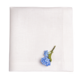 Dinner Napkin w/ Hydrangea Pin