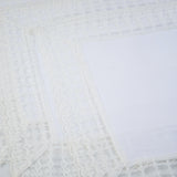 White Linen Placemat with Lace Rim